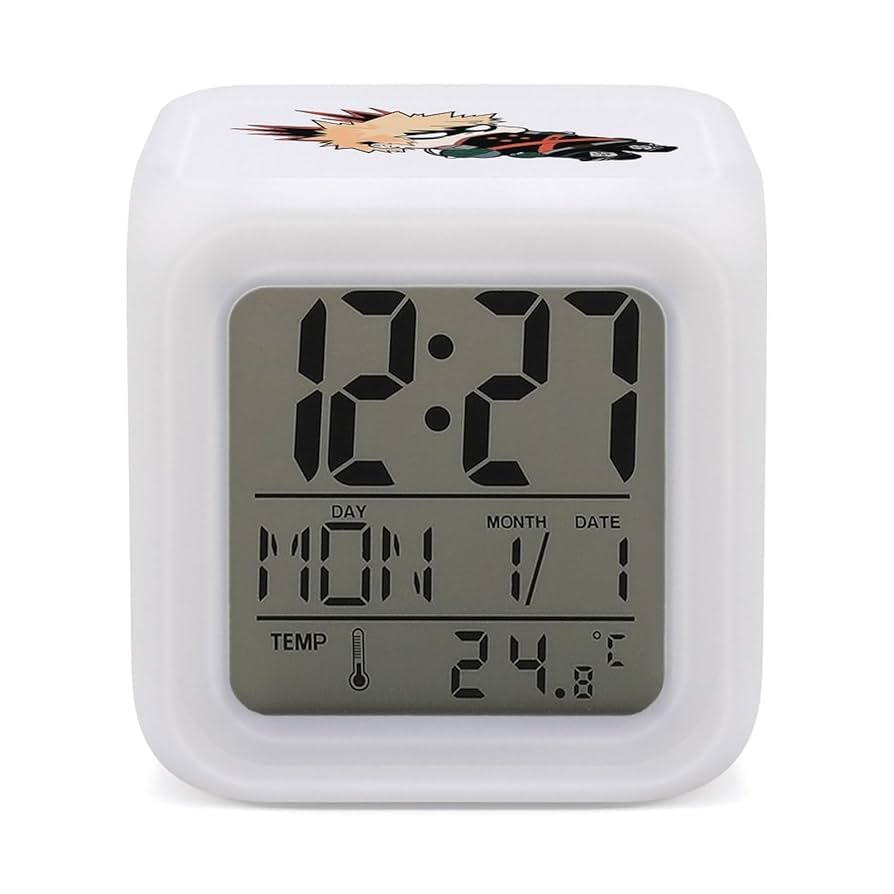 Amazon.co.jp: ヒロアカ 爆豪勝己 目覚まし時計 デジタル